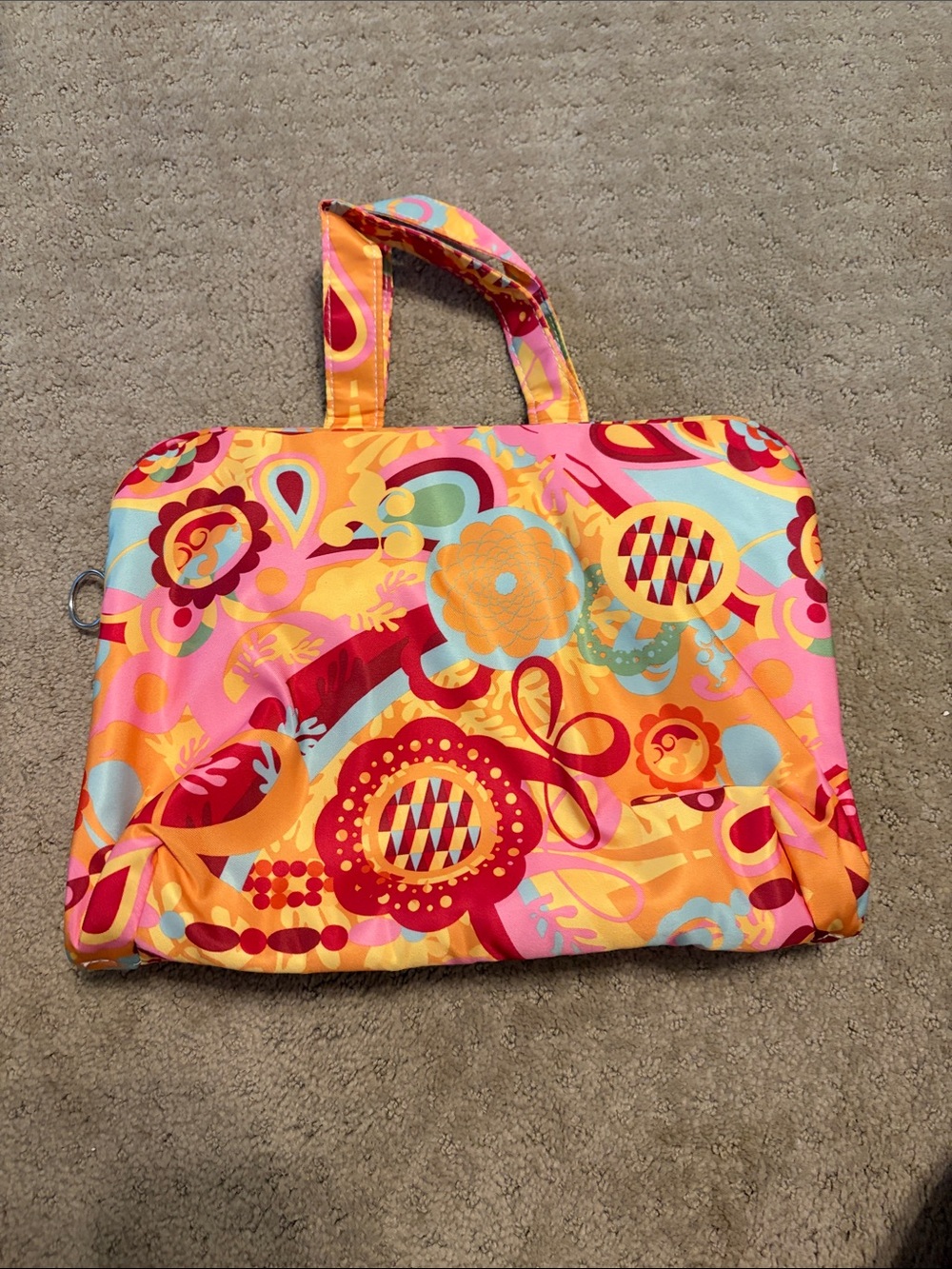 amika Pink & Orange Floral Travel Tote